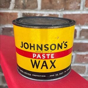 Vintage SC Johnson Paste Wax 16 Oz Can 50% Full Discontinued Rare Furniture Wood